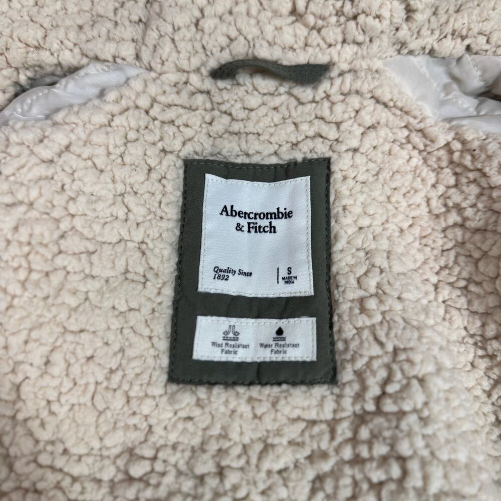 Abercrombie & Fitch Military Parka Coat Green Women's Small Gorpcore Utility - Picture 9 of 16